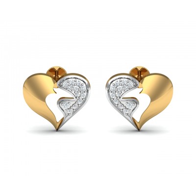 Pana Diamond Heart Earrings 